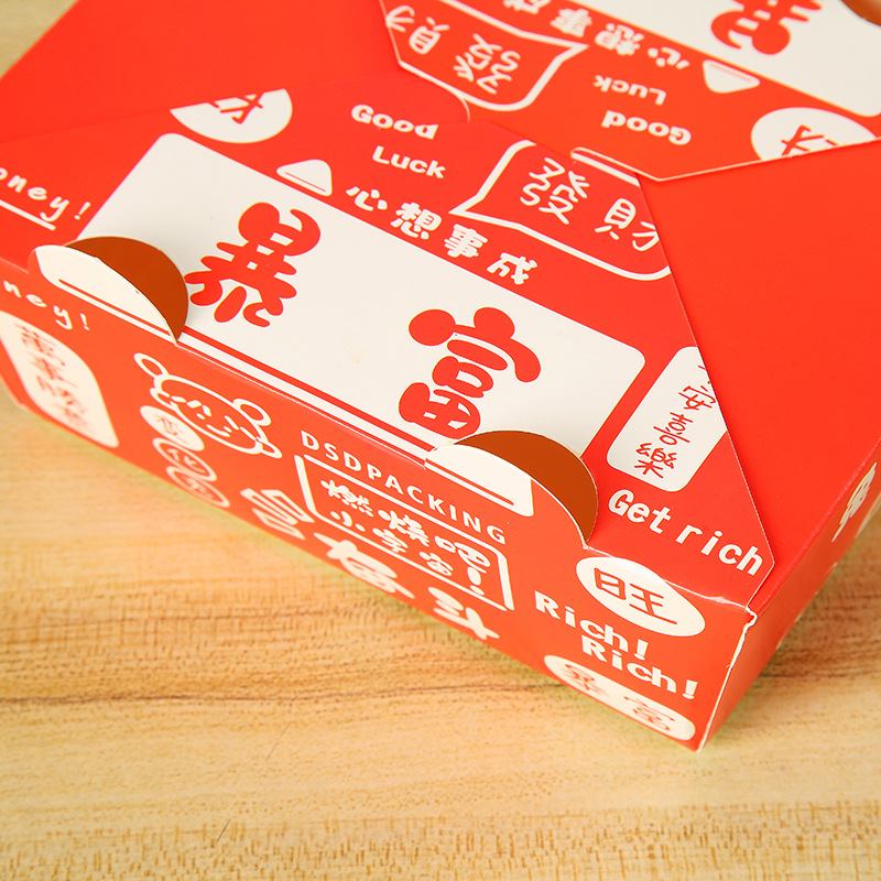 Hamburguesa pollo frito caja de embalaje traje al por mayor desechable cartón blanco lonchera comercial pollo ARROZ FLOR pierna de pollo bloque de embalaje