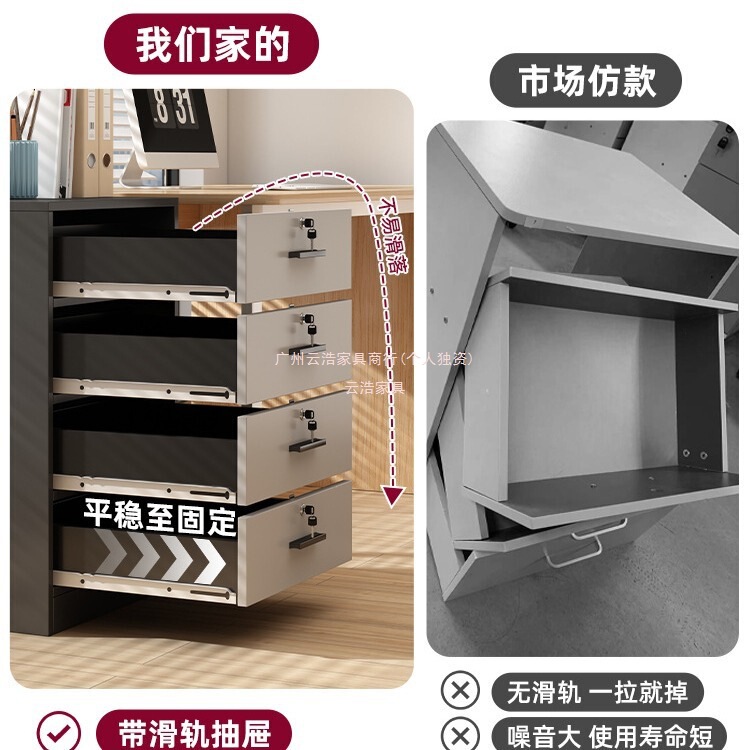 文件柜资料柜办公桌下收纳柜办公室柜子带锁储物柜矮柜木质小柜子|undefined