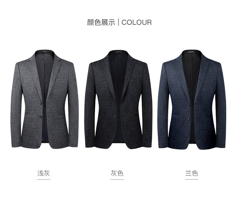 Áo vest nam dáng ôm co giãn kiểu Hàn, hàng ngày một hàng hai nút — Màu xanh, Màu xám, Xám nhạt chi tiết 10