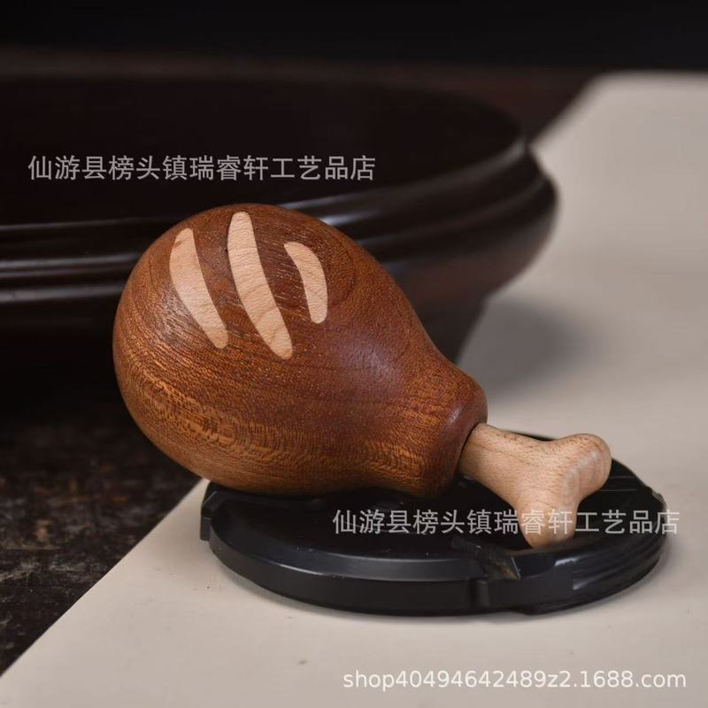 ブナ材の木彫り小さなハリネズミ癒しのドーパミン装飾品無垢材スプライシングクリエイティブ文具ハンドピース無垢材ポータブル|undefined