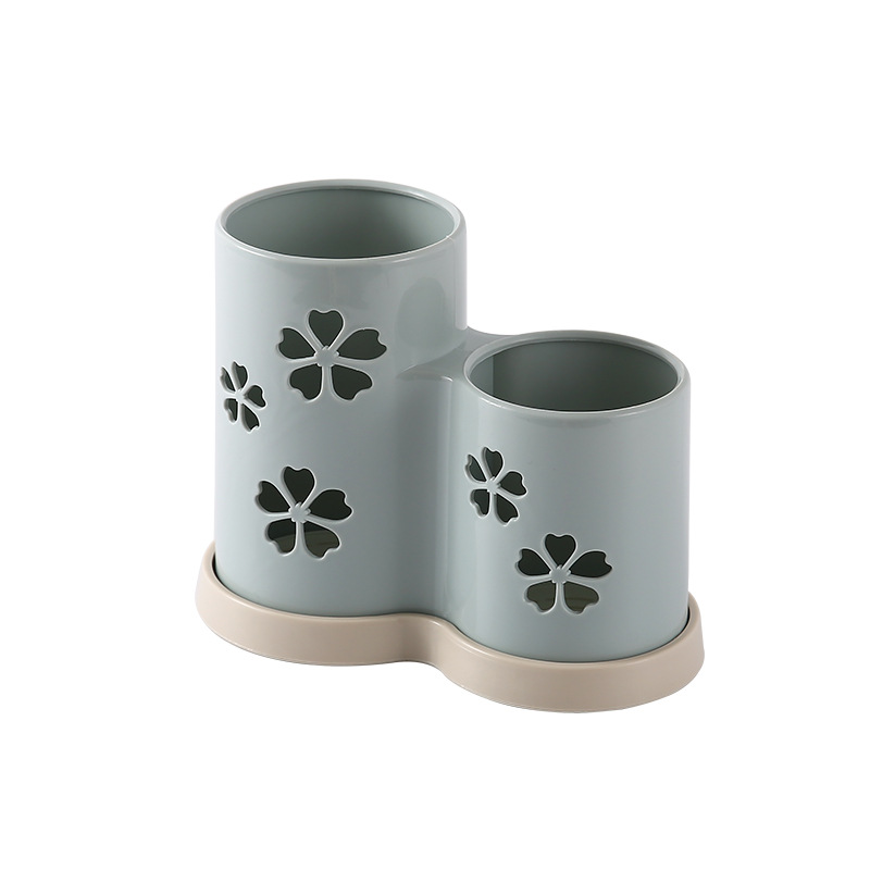 Cocina doméstica plástico drenaje palillos cilindro multifuncional desinfección palillos jaula antimoque a prueba de polvo cuchillo palillos caja