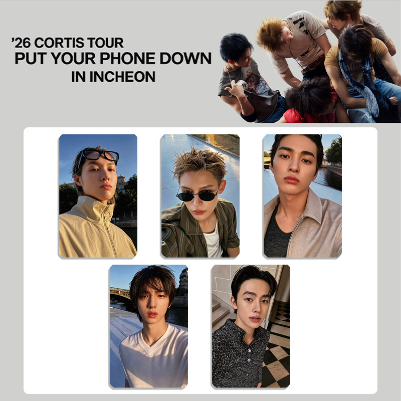 YF 5PCS/Set CORTIS LOMO Card World TOUR PUT YOUR PHONE DOWN Postcards Collection KPOP Star Peripheral FY