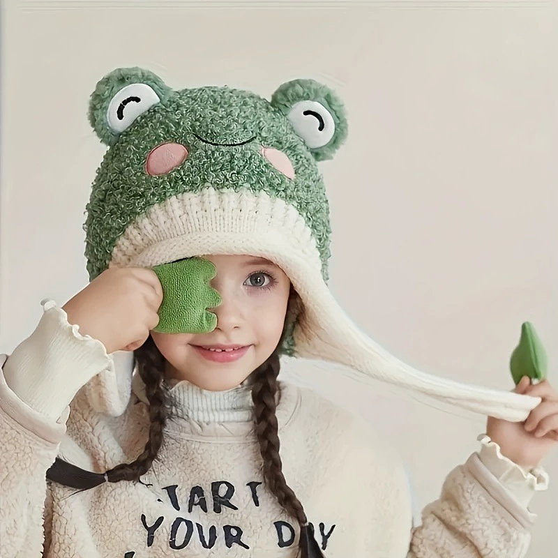 2025 новая европейская и американская зимняя теплая шапка-шарф с ушками для малышей, толстая и уютная