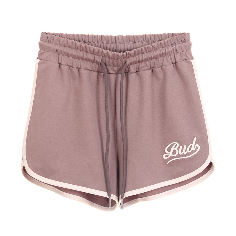 South Korea Sports Drawstring Shorts Women's American Style Retro Niche Casual Design Sense Embroidered Alphabet Pants Yoga Fitness