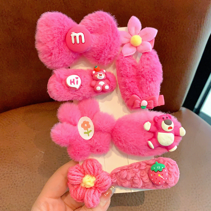 Otoño y invierno peluche clip para niños trenzando clip para el cabello versátil clip dulce clip lateral frange clip clip clip clip para el cabello roto clip para el cabello