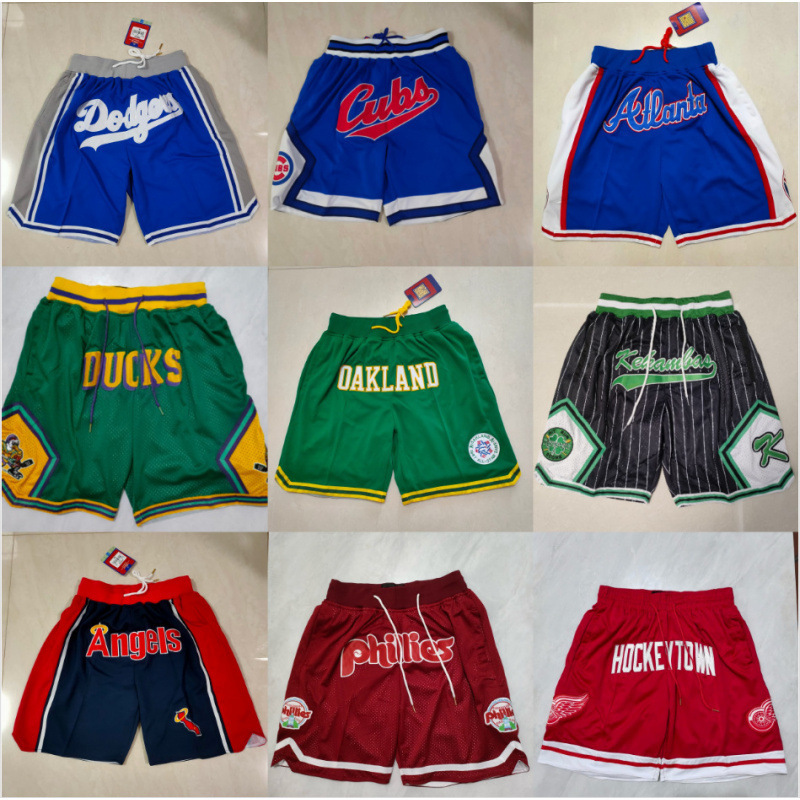 Retro Basketball Shorts Knicks Timberwolves Mavericks Dodgers Space People Lakers Sea Eagles Bulls Shorts