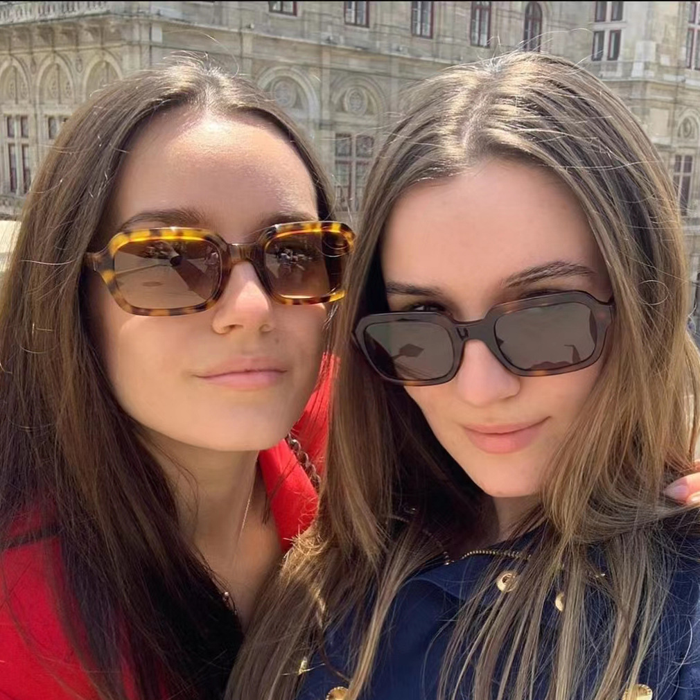 Outdoor Occasion Solid Color, Leopard Pattern Unisex Gender Fashion Style Grey, Black Color Fashion Solid Color Leopard Ac UV400 Protection Square Full Frame Women's Sunglasses