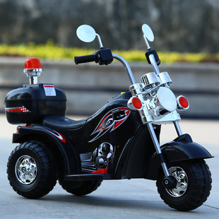 Children's electric motorcycle police car boy rechargeable three-wheeled girl small electric 1-3 years old baby toy car
