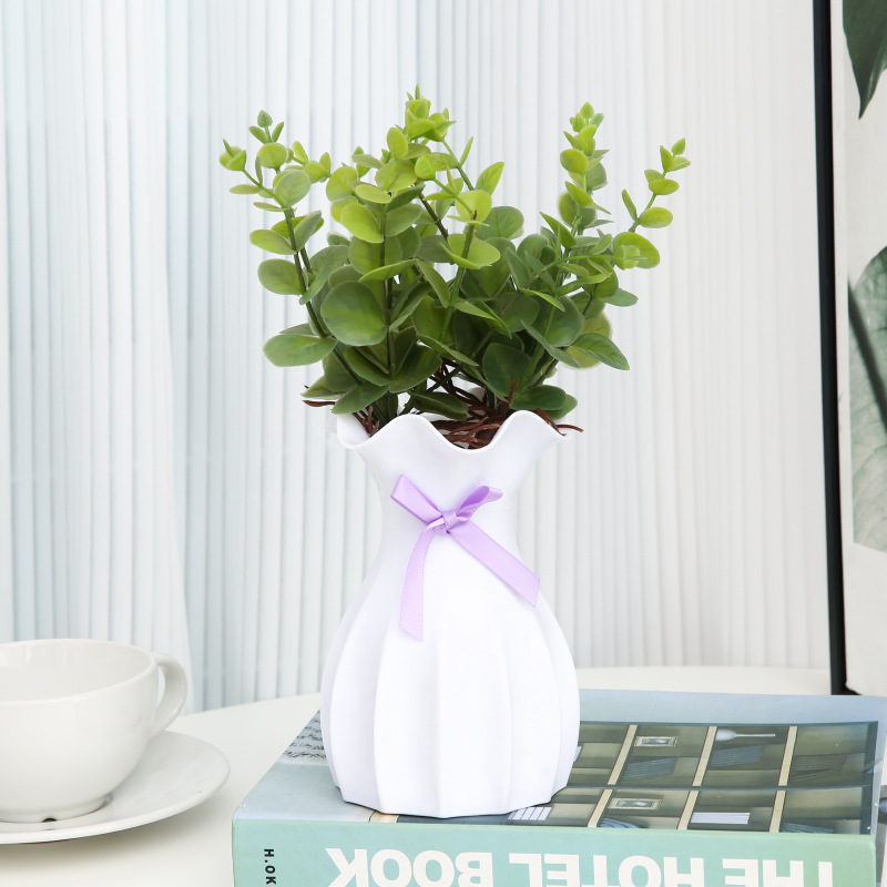 Living room flower arrangement container decoration imitation ceramic plastic vase artificial flower flower arrangement desktop flower pot starry dried vase