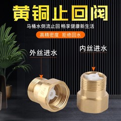 跨境货源黄铜止回阀 马桶防反水止逆阀 卫生间防倒流单向止回阀