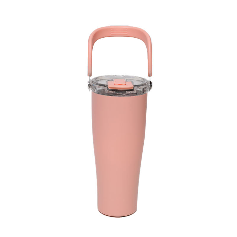 Amazon 40 Taza de agua de acero inoxidable roja Taza de oficina al aire libre Taza de aislamiento de calor de mujer Taza de acero inoxidable