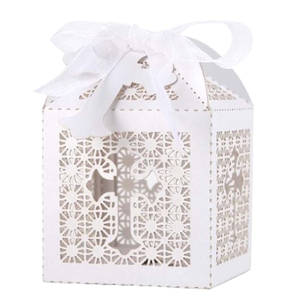 销亚马逊欧式婚礼派对 十字花激光镂空喜糖盒 巧克力盒现货批发