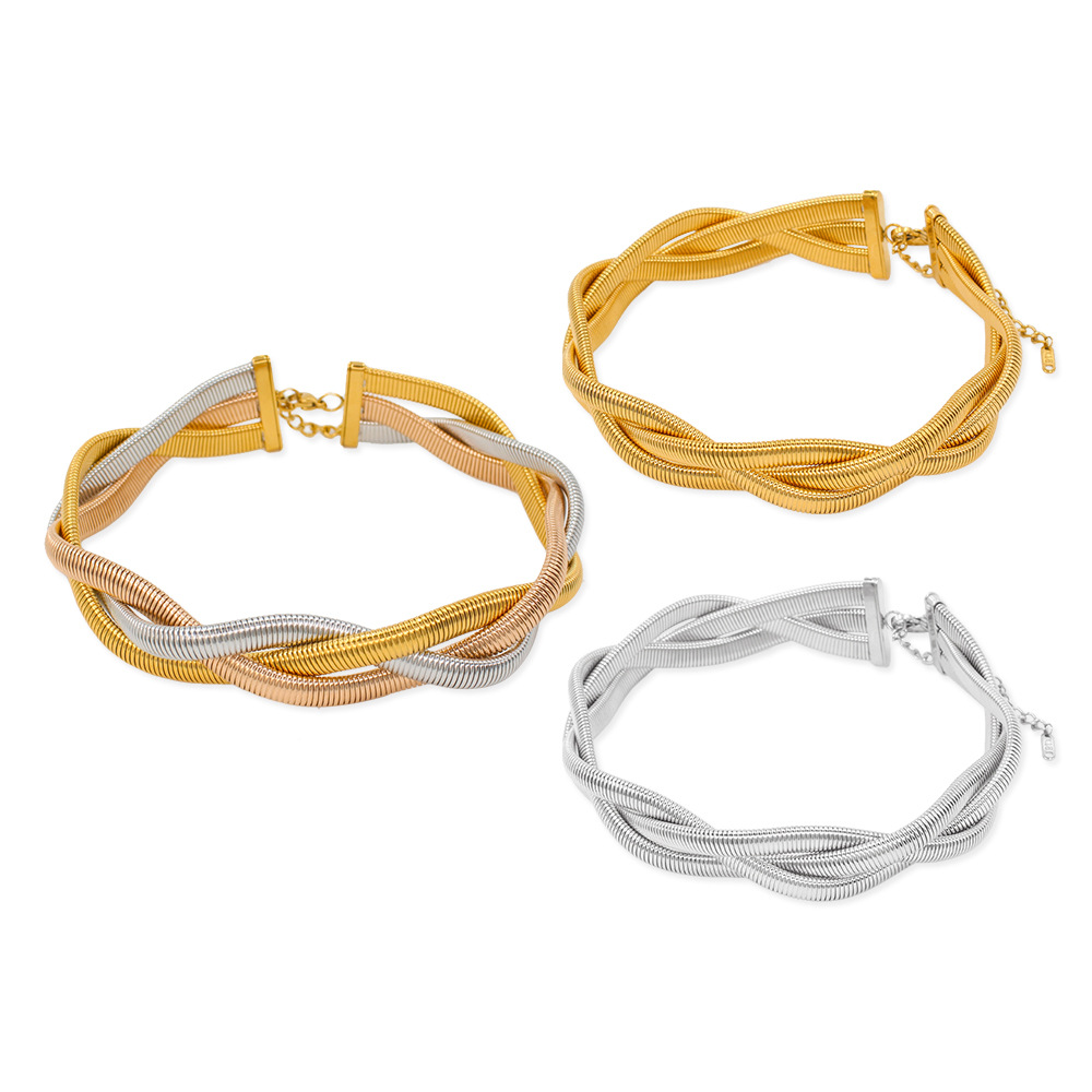 Classic Style Style PVD Coated 18K Gold Real Gold Plated Geometric 304 Stainless Steel Classic Style Waterproof Non Tarnish 304 Stainless Steel Choker