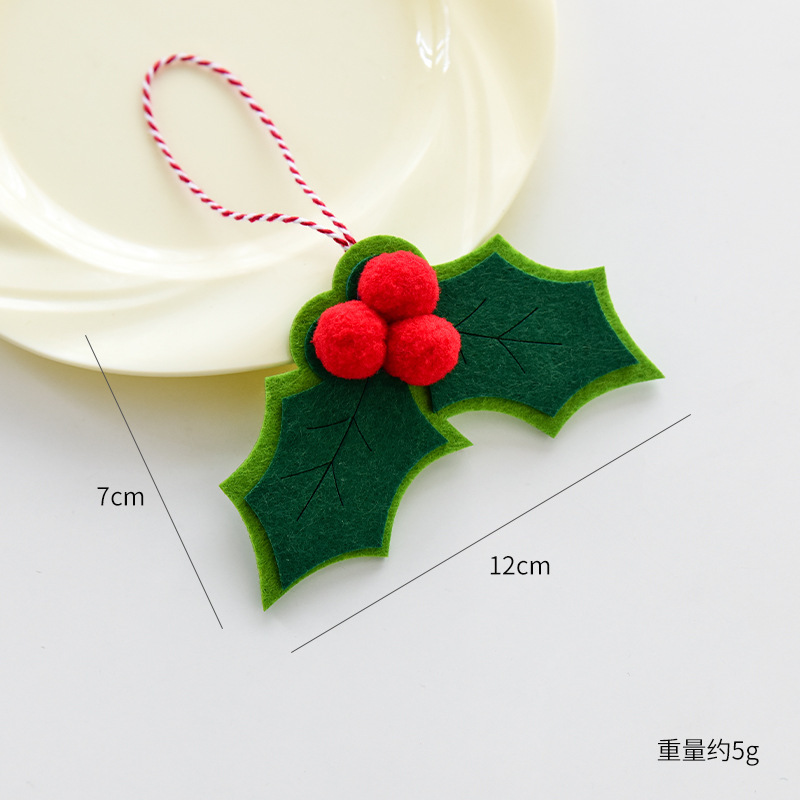 クロスボーダー新しいクリスマス装飾赤い果実の葉のリボン装飾ペンダントクリスマスツリー吊り下げ装飾品クリスマス装飾|undefined