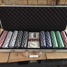 有面值欧元带扑克牌方形木盒筹码桌游牌家庭聚会派对牌厂家直供