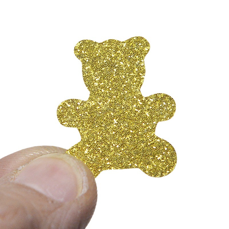 Tema del partido mesa de postre mesa de escritorio decoración oso colorido papel trozos 100 piezas de acrílico