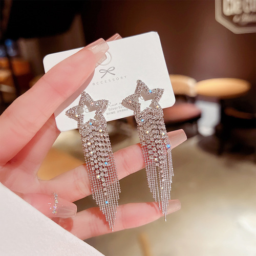 925 Silver Needle Nameless Pearl Tassel Earrings for Women - High-end, Simple, Personalized Design, Elegant Earrings - Bulk