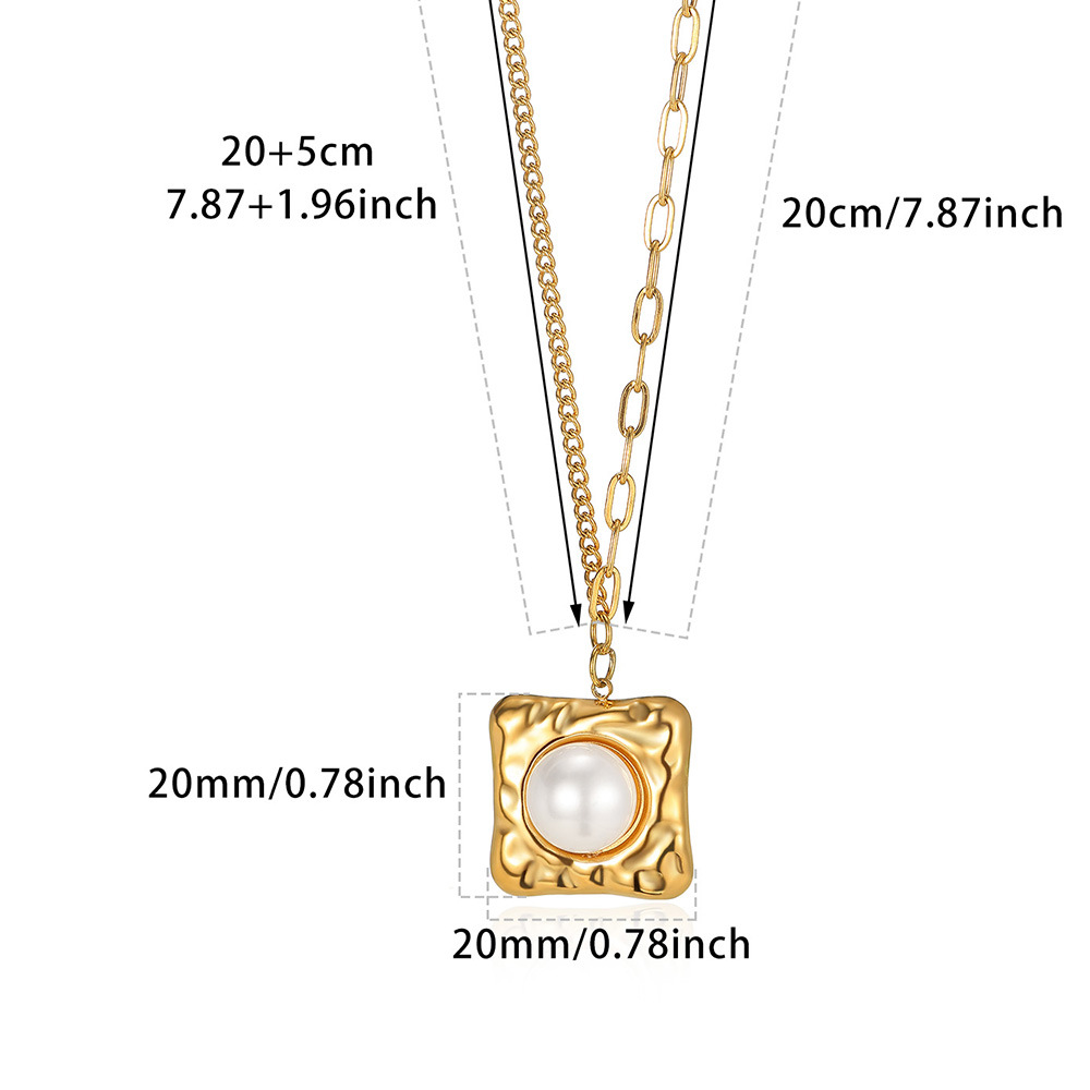 Carré Star Fleur Style IG Acrylique Perle Zircon Acier Inoxydable 304 Pendentif Incruster Fermeture À Boucle De Type Homard display picture 11