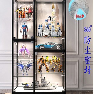 Shanghai Handheld Display Cabinet Glass Shelf Products Household Sealed Dust-proof Model Lego Building Blocks Transparent Cabinet