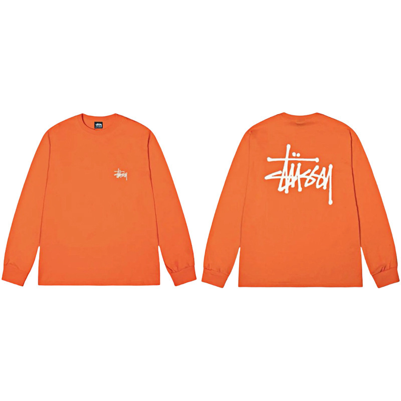 国境を越えた貿易卸売 ステューシー プリント長袖 Tシャツ トレンド ブランド ステューシー カジュアル ルーズ ボトリング シャツ 男女兼用 ius|undefined