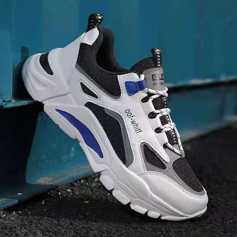 Casual Shoes Men's 2022 Spring and Autumn Fashion Trendy Torre Shoes Soft-soled Woven Sports Shoes Lace-up Running Shoes for Men