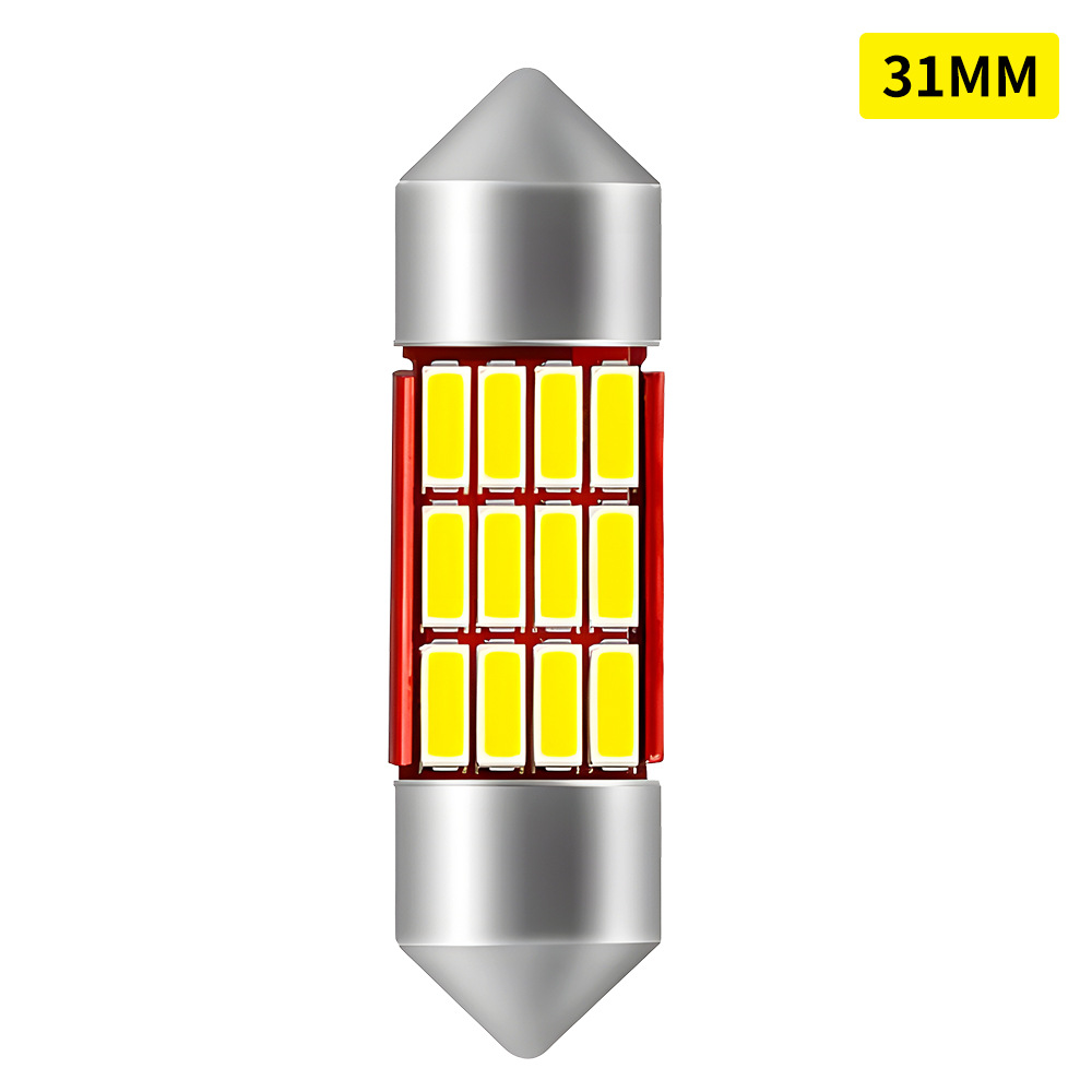 Luces LED para Automóvil Shangxian, Luz de Lectura de Doble Punta, Luz de Techo, Luz LED de Decodificación Continua 4014, Luz de Maletero, Luz de Matrícula