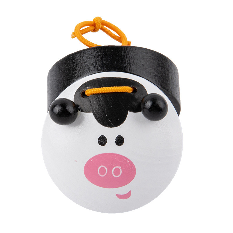 Castañuelas de madera Weiweihu, animales creativos, orejas pequeñas, percepción musical infantil, juguetes de educación temprana Montessori, castañuelas pequeñas