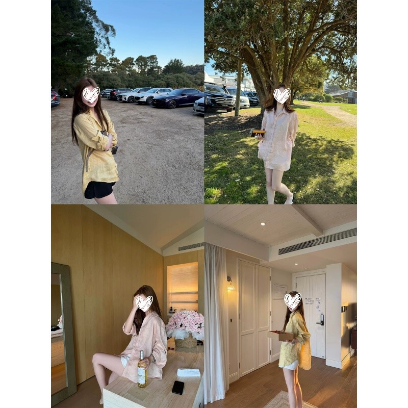 Ewen La Mod Yellow Skin Tone Selection Softening Shades Summer Sunshine Linen Shirt