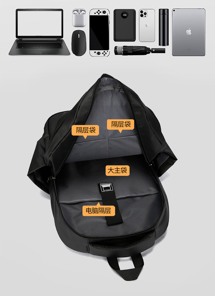 Cross-border wholesale of new large-capacity, simple commuting computer bags, school bags for junior and senior high school students, foreign trade backpacks for men, Korean version undefined