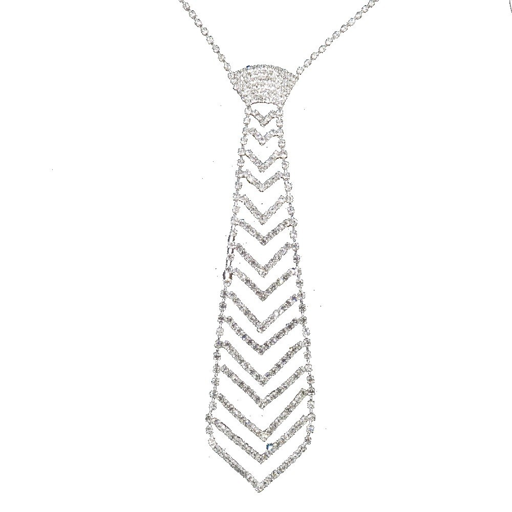 Fábrica recomendar al por mayor rhinestone corbata vestido de novia accesorios de la joyería de moda en forma de flecha hombres y mujeres corbata de moda