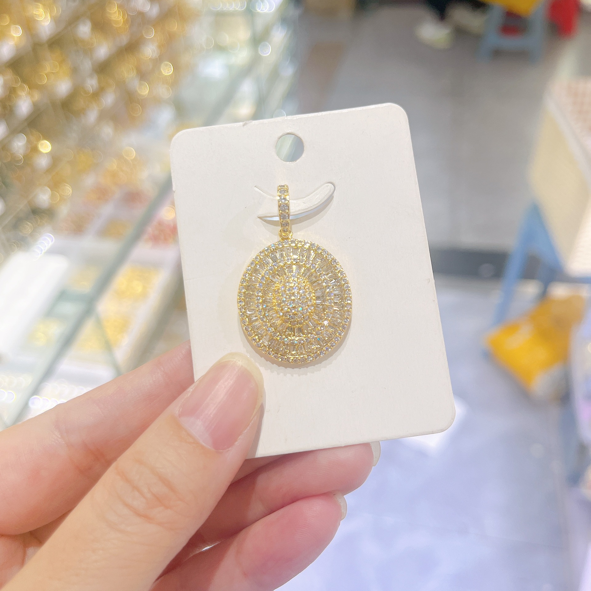 Colgante de zirconio nuevo colgante de diamante de cinco petas amor de alta calidad temperamento joyas de alta gama mujeres lujosas estrellas
