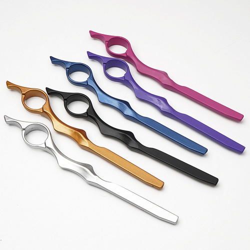 Hair salon beauty thinning shears professional split hair scissors razor comb home eyebrow razor face trimming space aluminum material razor