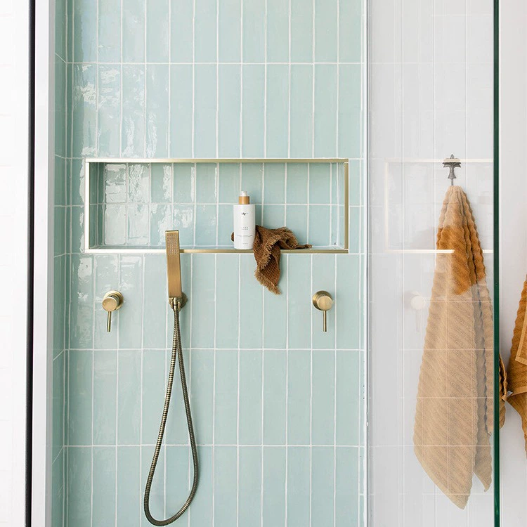 Зеленые длинные кирпичные плитки ручной работы, плитка для ванной комнаты, настенная плитка для ванной комнаты, кухня B&B, балкон, плитка для метро