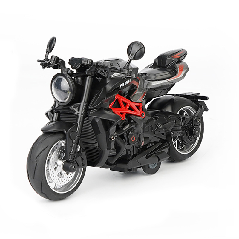 Coche de policía de juguete para niños coche de aleación con música ligera simulación motocicleta juguete para niños regalo de cumpleaños