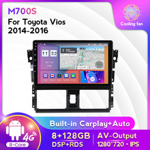 适用于丰田Vios 威驰14-16款改装安卓大屏中控车载导航屏幕8+128G