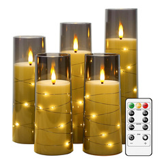 LED electronic candle lights Christmas party light strings restaurant decoration acrylic cup candle wedding arrangement