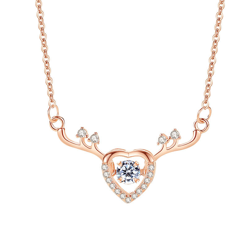 S925 inteligente todo el camino collar femenino nicho ins estilo diseño corbata clavícula cadena regalo de Navidad