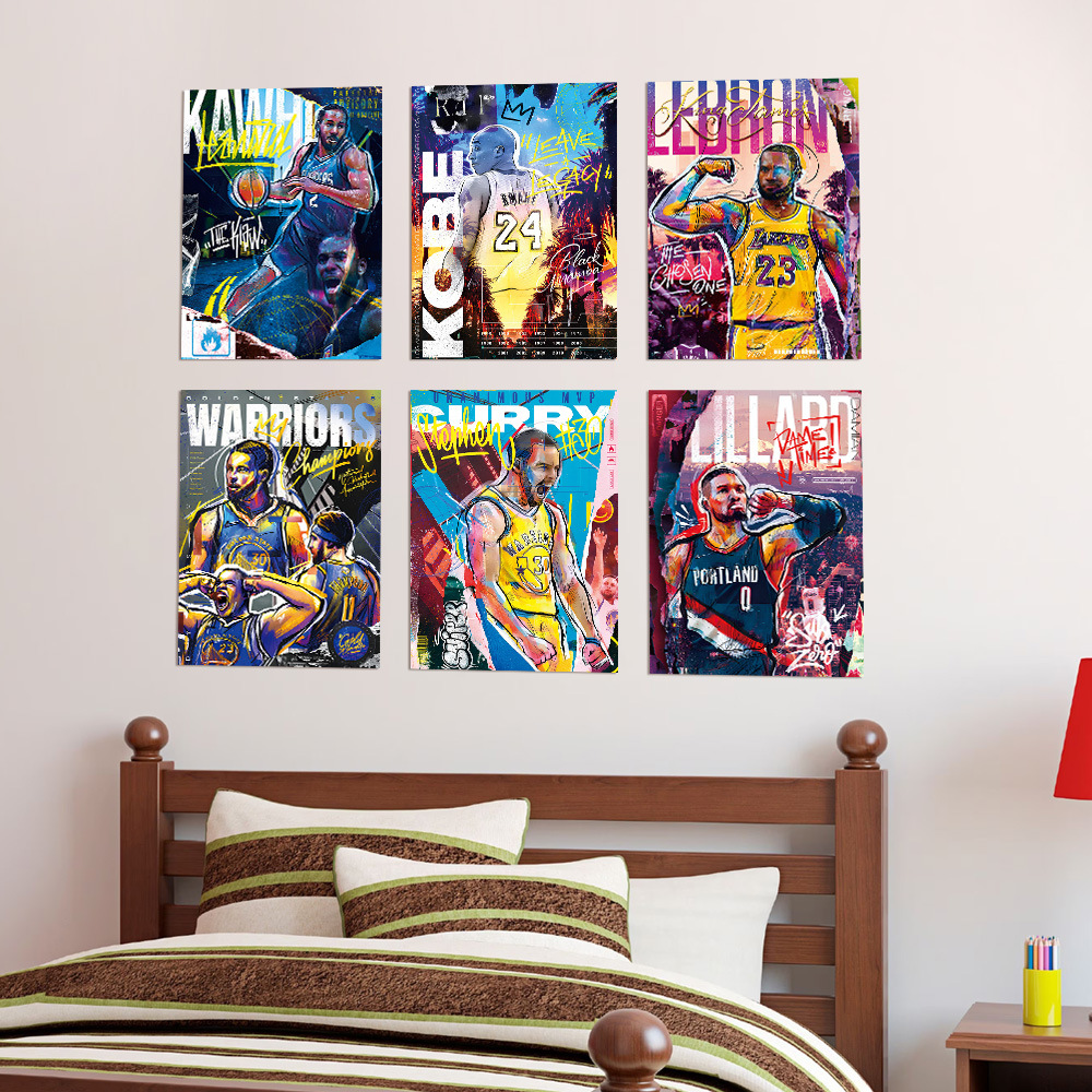 Basketball Football Star poster C Luo Massey player poster decoration hanging painting HD Kobe painting core bedroom