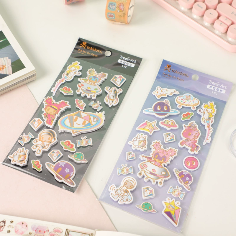 Постер многослойный Qingyi Fang Tokidoki Space Series Cute Cartoon Creative DIY руководство Многослойные наклейки
