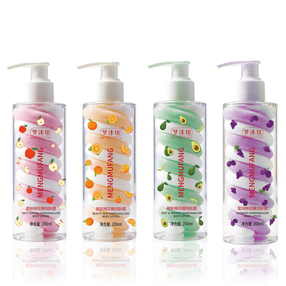Loción Corporal Hidratante Bicolor con Aroma a Frutas para Cuidado Corporal