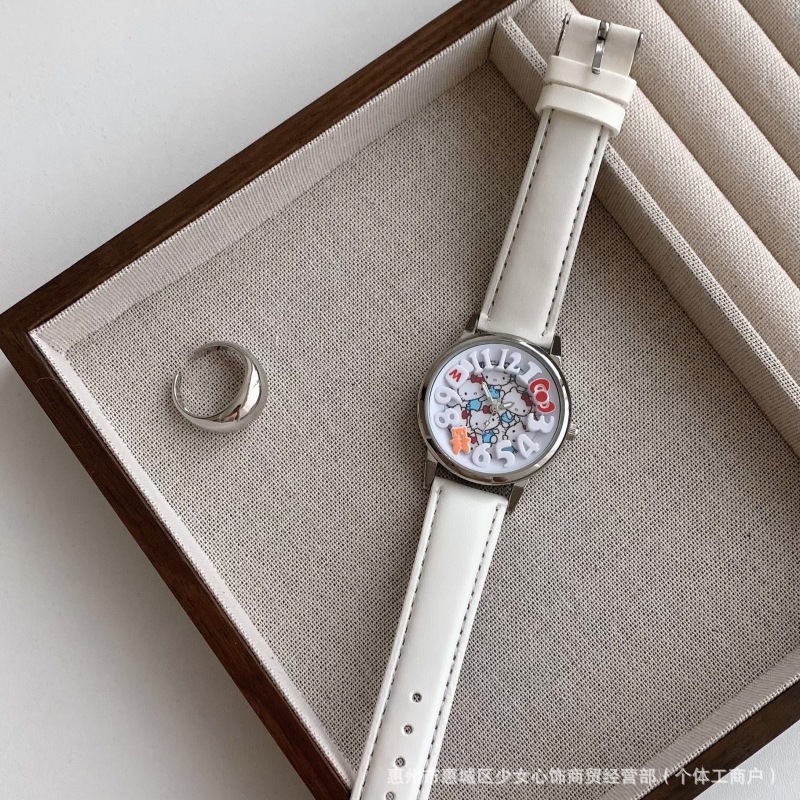 Cartoon universal three dimensional children's quartz watch