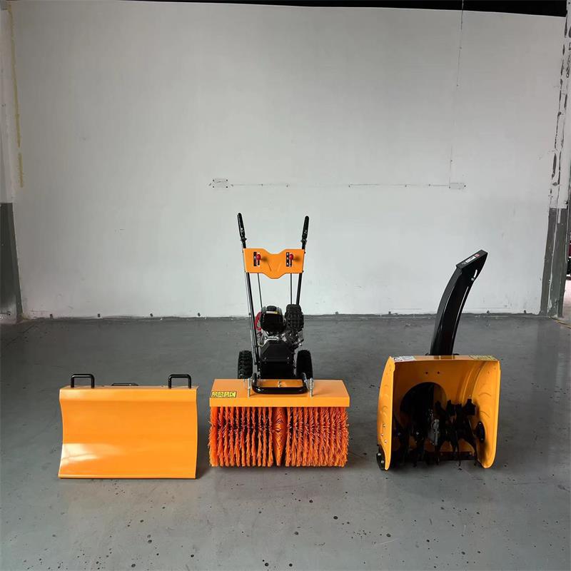 小型扫雪机厂家 物业学校道路手推式抛铲三合一全齿轮除雪机