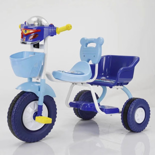 Export Kidsren's Tricycle Bicycle Multi-Functional Double Bicycle 1 to 3 Years Old 2 to 6 Years Old Baby Scooter