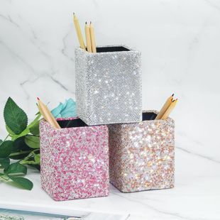 New rhinestone pen holder South Korea stick drill creative fashion makeup brush eyebrow pencil paint cross-border explosions factory direct sales