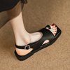 Baotou sandals women 2022 new pattern summer fashion Flat bottom one word Rome shoes Xian Xia Women's Shoes skirt