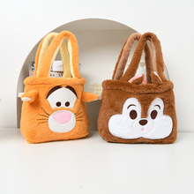 2025新款毛绒手提包包女网红日系少女心双面包大眼仔苏利文卡通包