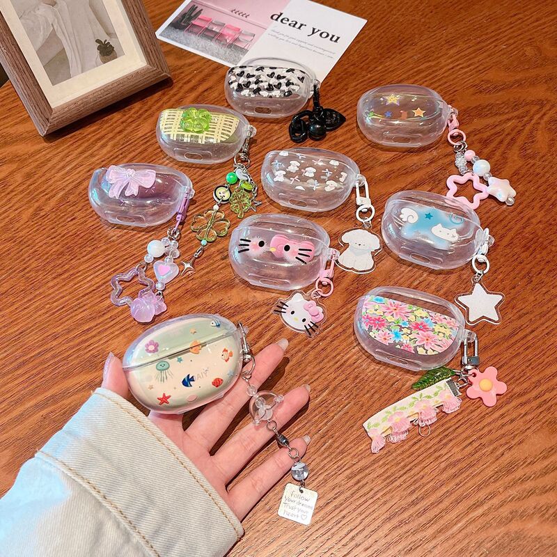 Suitable for Soaiy Sl6Pro Bluetooth Headset Protective Cover Cartoon Transparent Soft Shell Cute Creative Personalized DIY Suitable for Soaiy Sl6Pro Bluetooth Headset Protective Cover Cartoon Transparent Soft Shell Cute Creative Personalized DIY