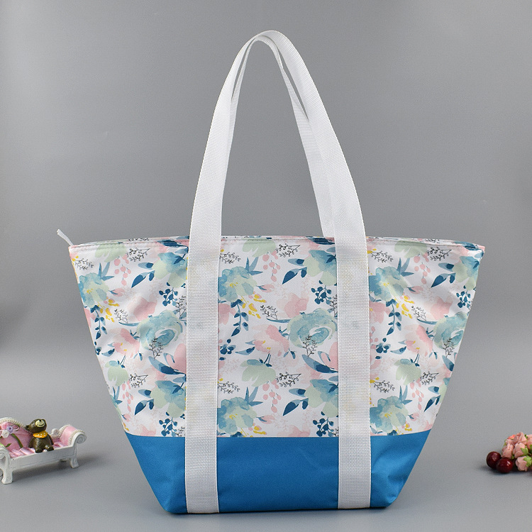 厂家批发牛津布旅行包 手提斜跨牛津布袋 拉链加厚彩印购物袋