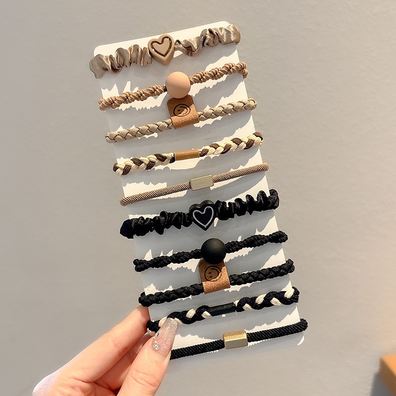 Caricatura encantadora anillo de pelo pulgar no daña el cabello de los niños correa de correa pequeña cuerda de cabello para niñas cuerda de cabello