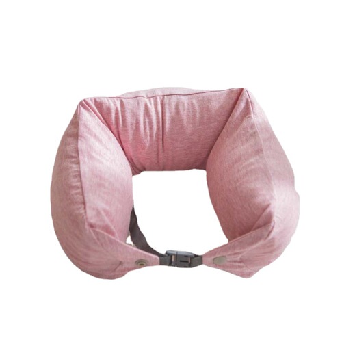 Japanese simple u-shaped pillow latex particle travel pillow unprinted lightweight neck pillow portable multi-functional nap pillow